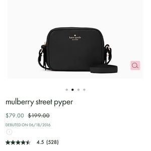 kate spade crossbody black mulberry street pyper